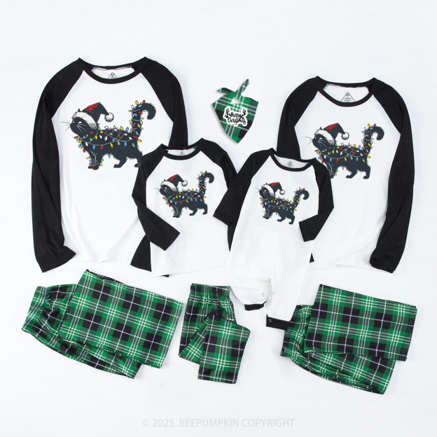 Merry Meowmas Christmas Family Matching Pajamas