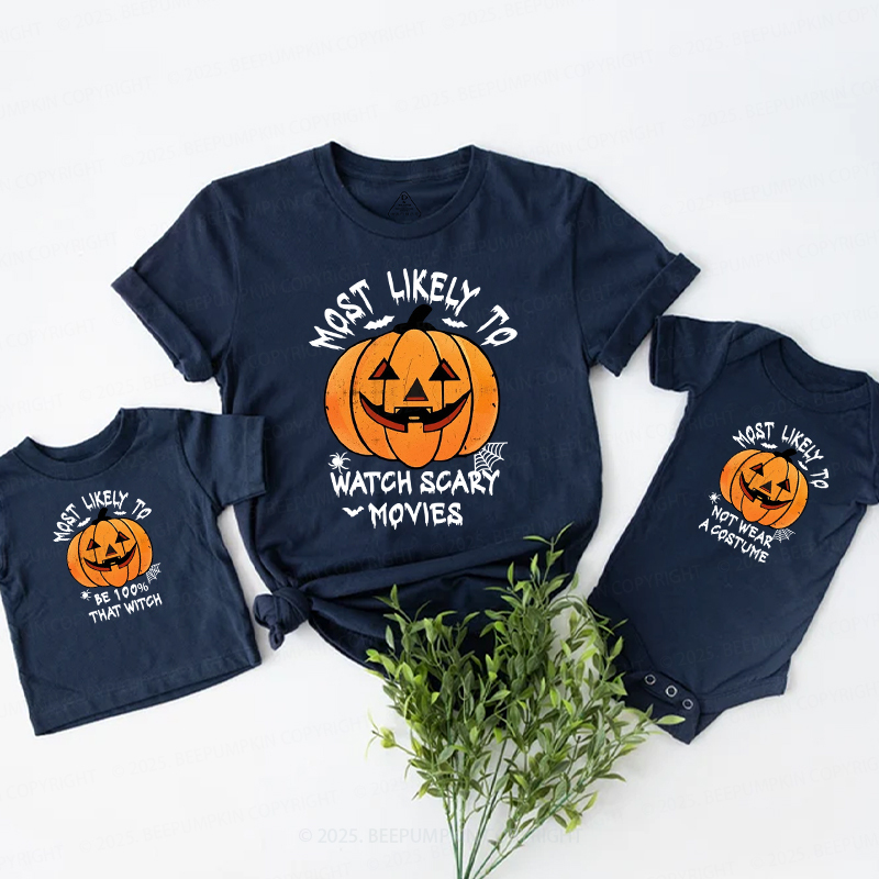 Personalized Most Likely To Halloween Family Matching Shirts