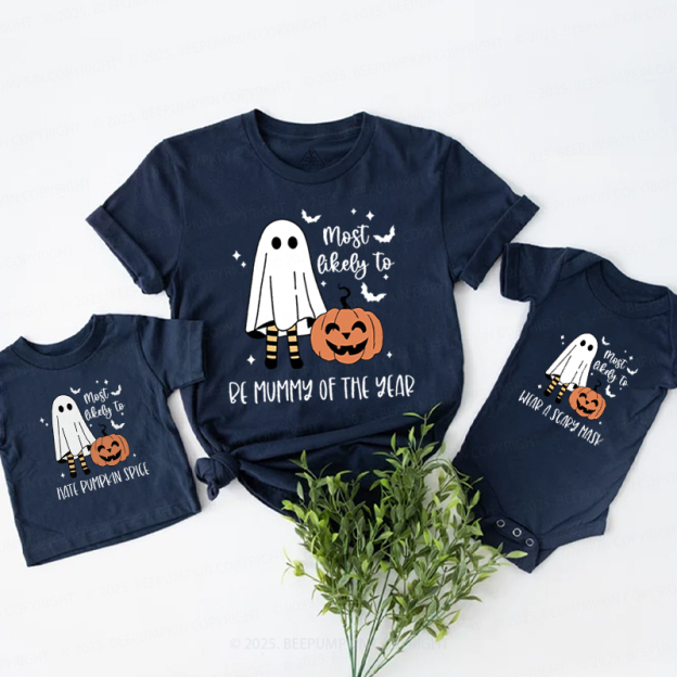 Personalized Funny Ghost Pumpkin Halloween Family Matching Shirts