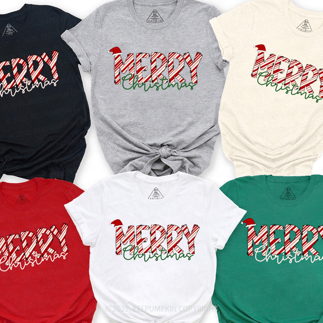 Merry Christmas Family Matching T-Shirts Beepumpkin
