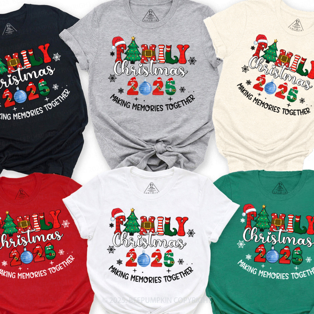 Family Christmas 2025 Matching T-Shirts Beepumpkin
