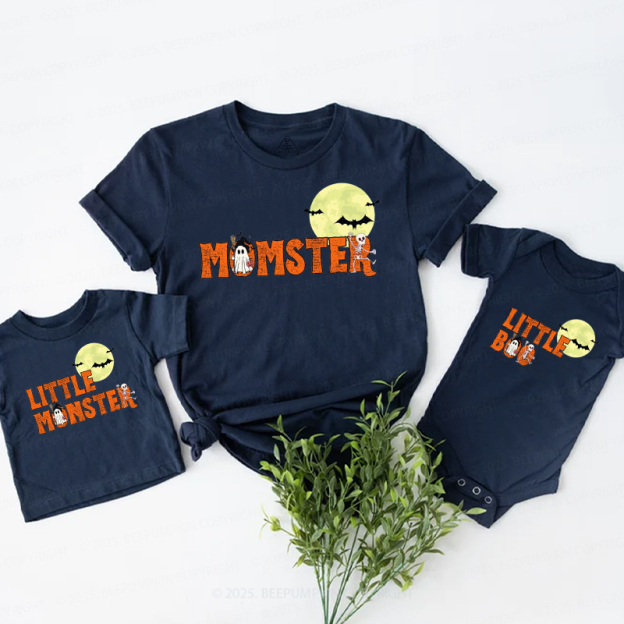 Personalized Dadcula Momster Little Monster Halloween Family Matching Shirts