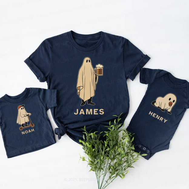Personalized Ghost Halloween Family Matching Shirts