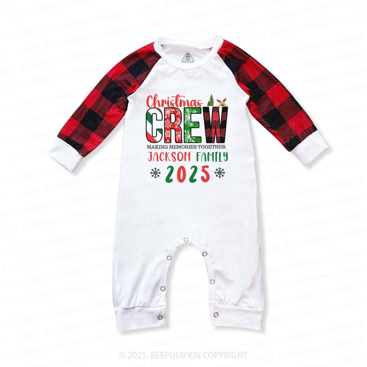 Personalized Christmas Crew 2025 Family Matching Pajamas