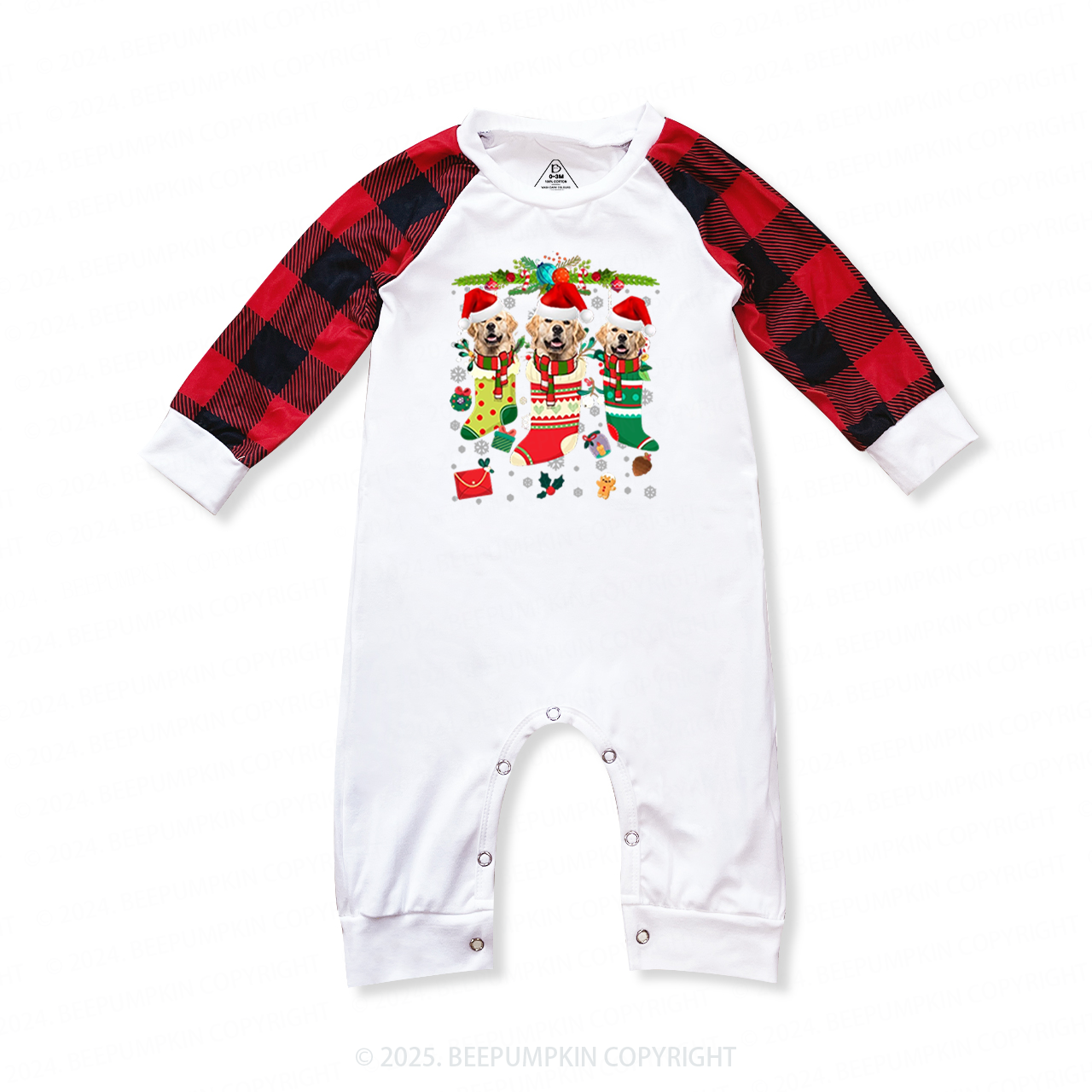 Personalized Paws & Claus Family Matching Pajamas