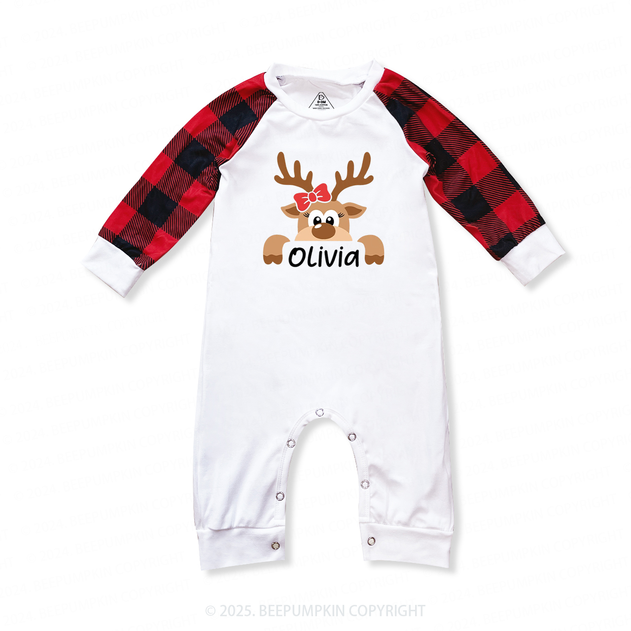 Personalized Cute and Funny Moose Family Matching Pajamas Beepumpkin