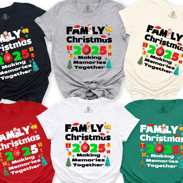 Christmas Group 2025 Family Matching T-Shirts Beepumpkin