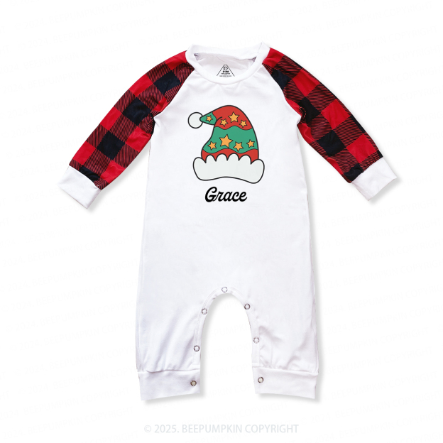Personalized Santa Hat Christmas Family Matching Pajamas