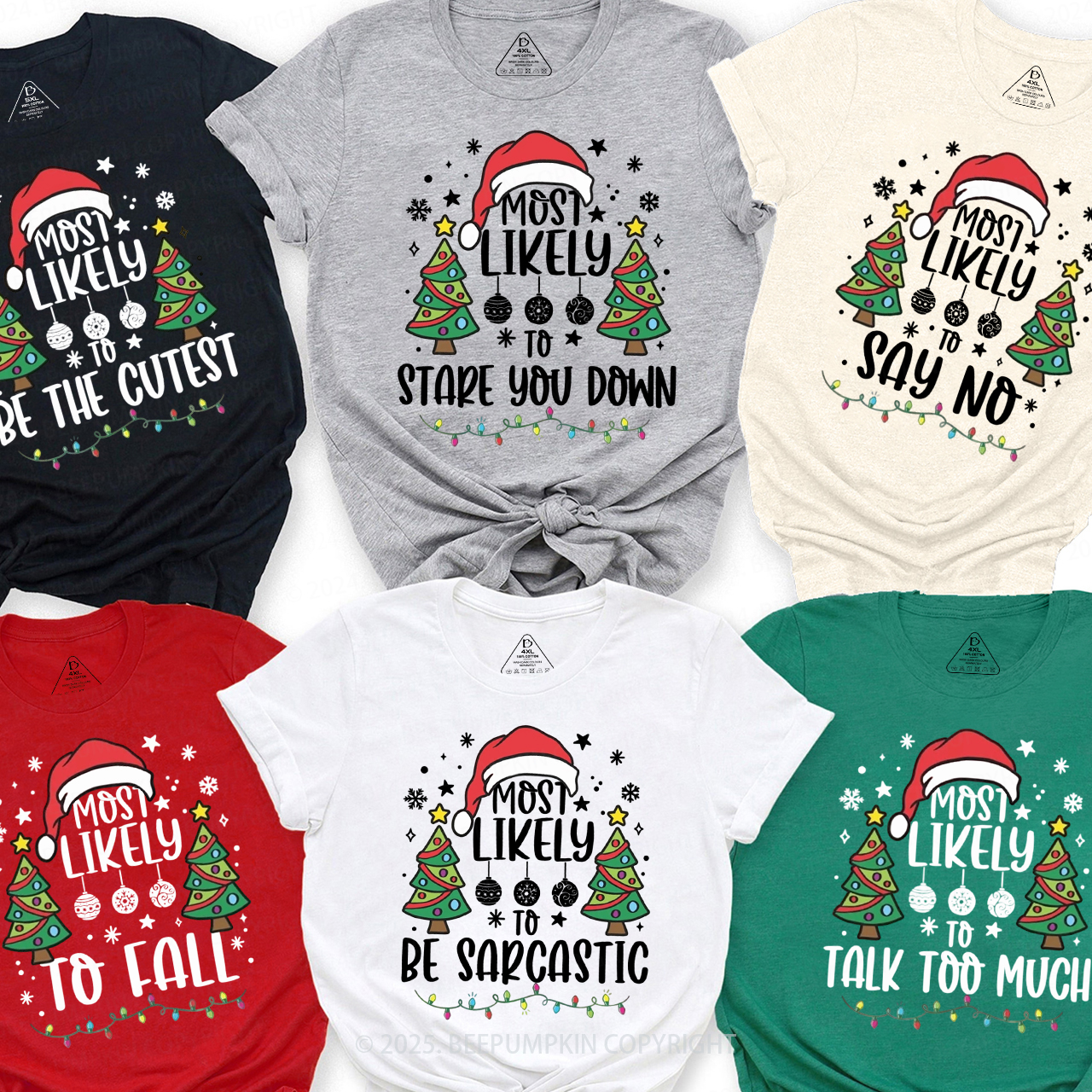 Personalized 30 Most Likely To Family Matching T-Shirts Beepumpkin