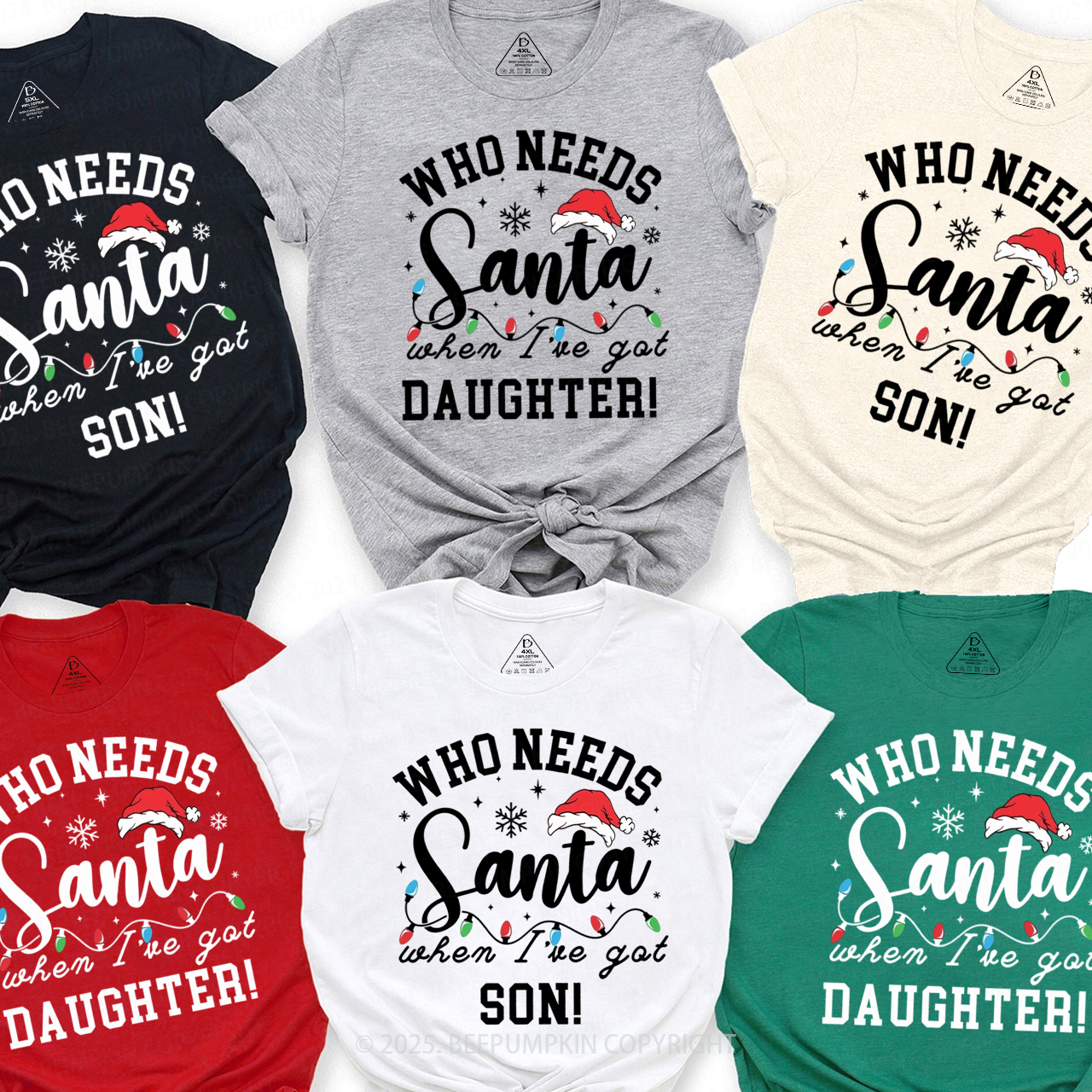 Personalized Who Needs Santa Family Matching T-Shirts Beepumpkin