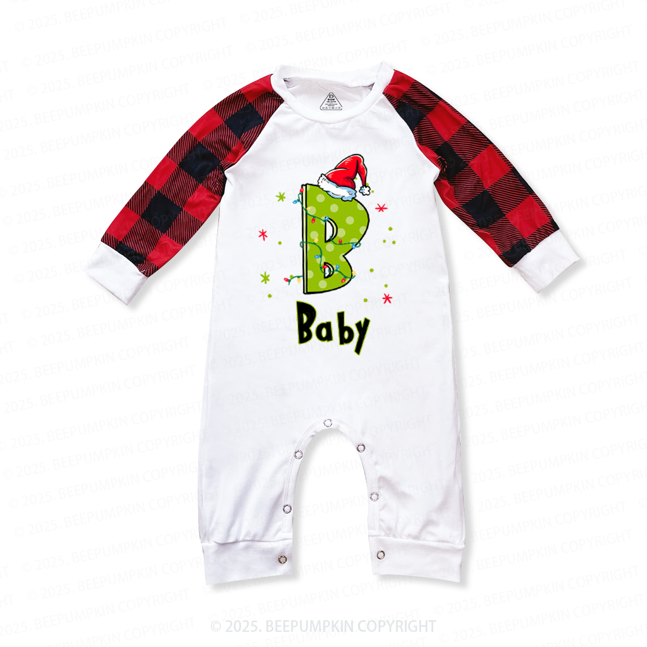 Personalized Festive Alphabet Fun Christmas Family Matching Pajamas