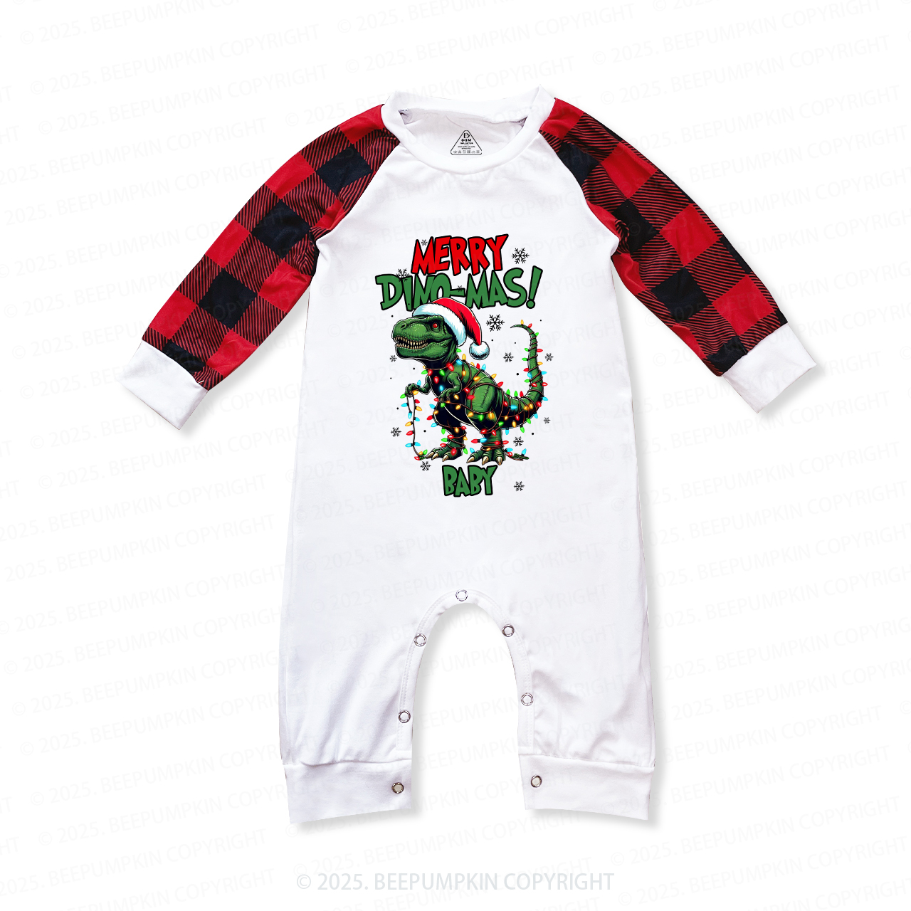 Personalized Christmas Dinosaur Family Matching Pajamas