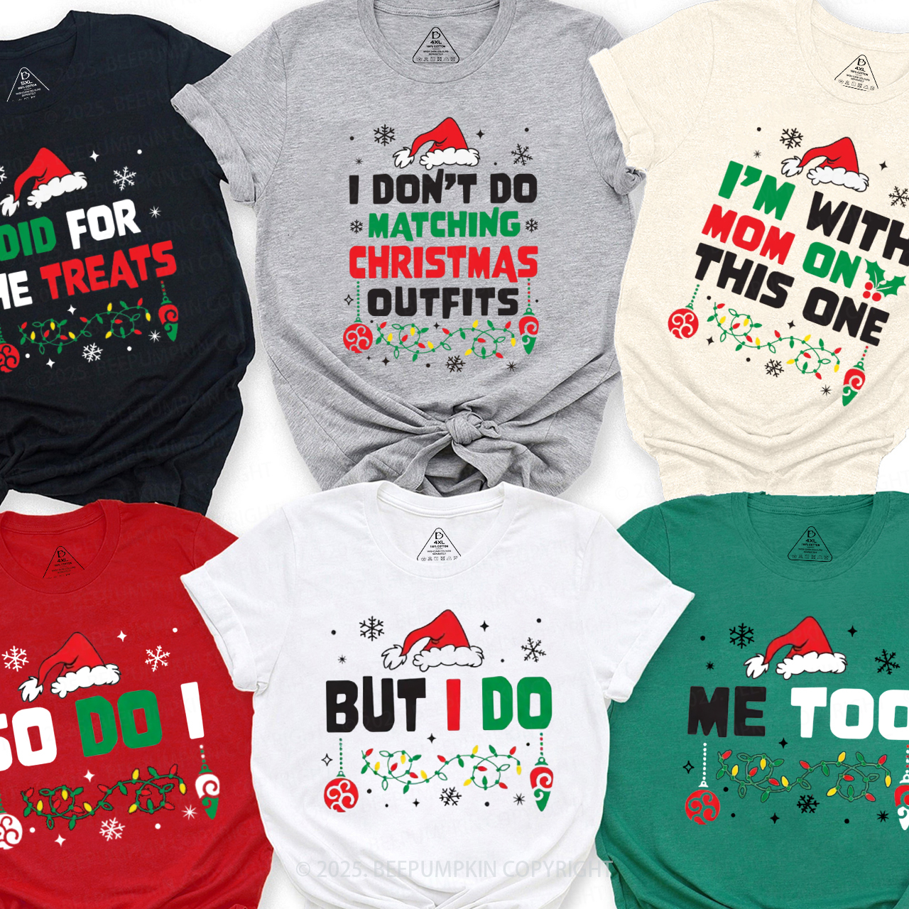 Personalized Christmas Clothing Wars Family Matching T-Shirts Beepumpkin