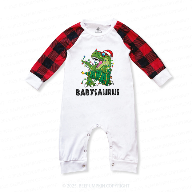 Personalized Dinosaur Christmas Family Matching Pajamas