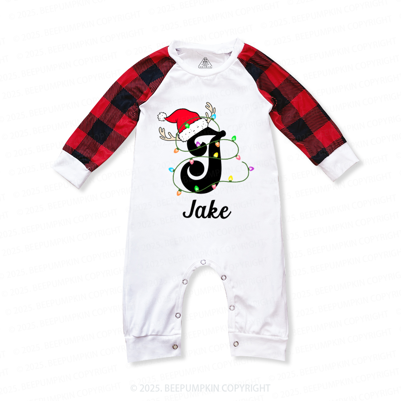 Personalized Christmas With Name Letter Family Matching Pajamas