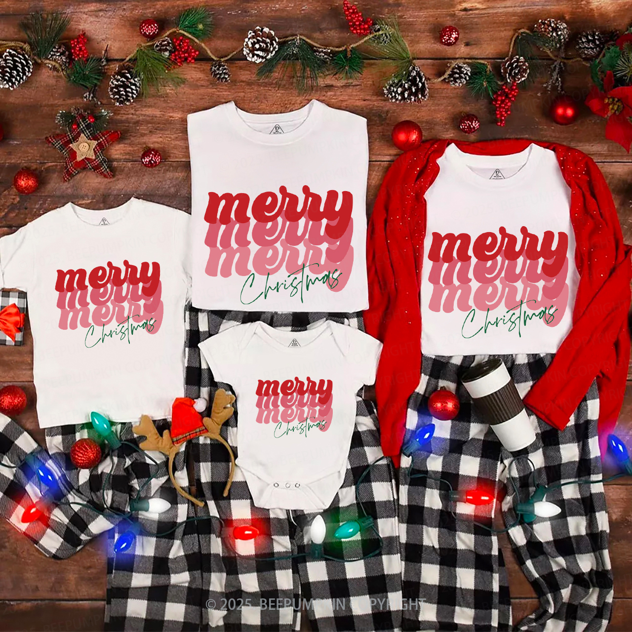 Merry Christmas Family Matching Shirts Beepumpkin