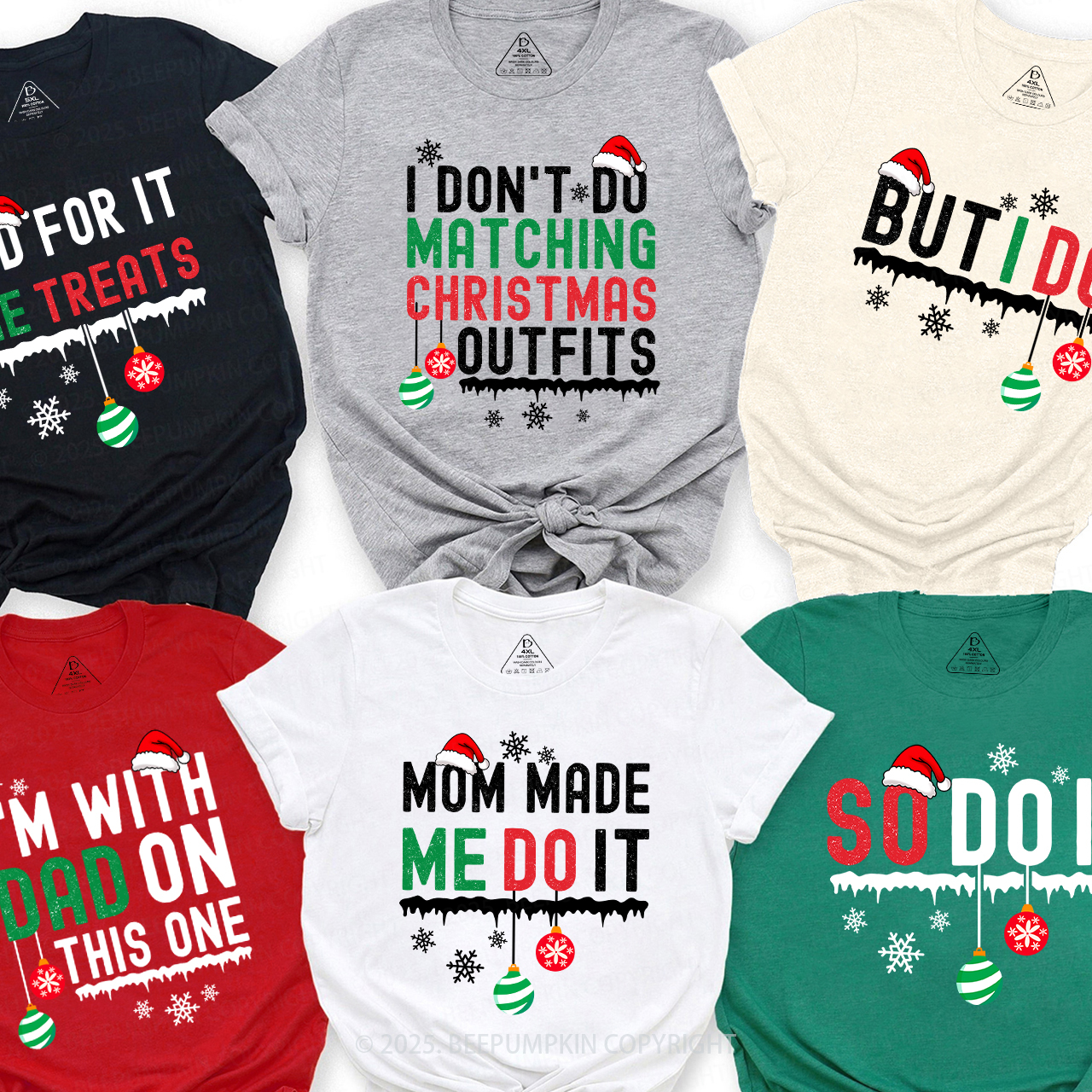 Personalized I Don't Do Family Matching T-Shirts Beepumpkin