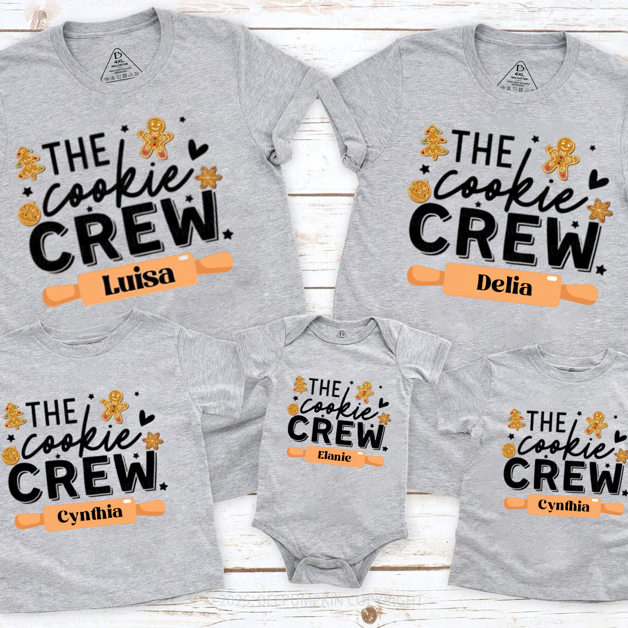 Personalized The Cookie Crew Family Matching T-Shirts Beepumpkin