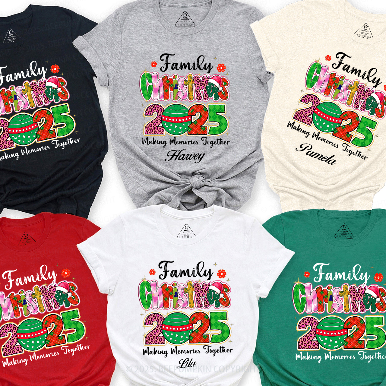 Personalized 2025 Making Memories Together Family Matching T-Shirts Beepumpkin