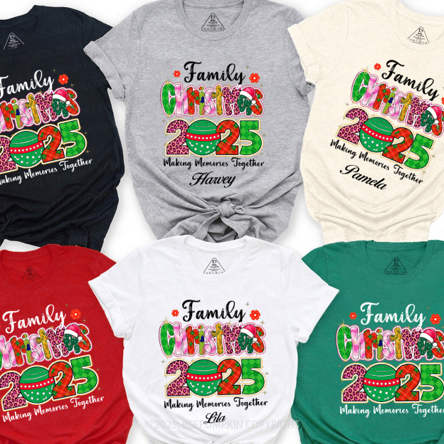 Personalized 2025 Making Memories Together Family Matching T-Shirts Beepumpkin