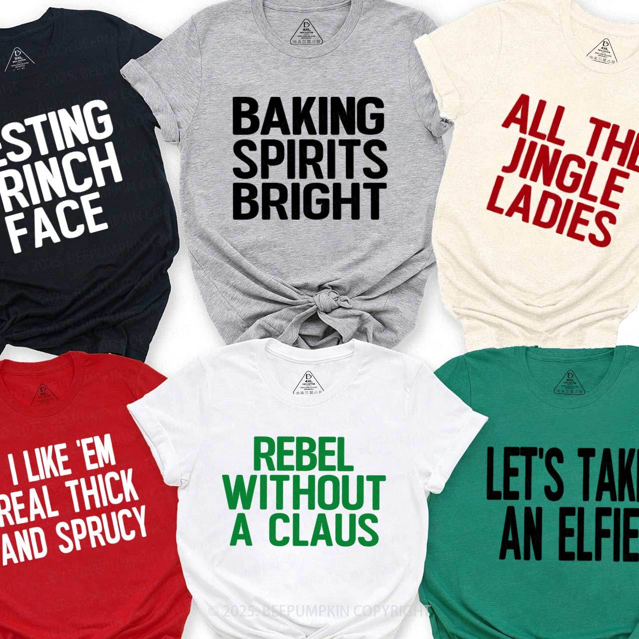 Personalized 24 Christmas Quotes Family Matching T-Shirts Beepumpkin