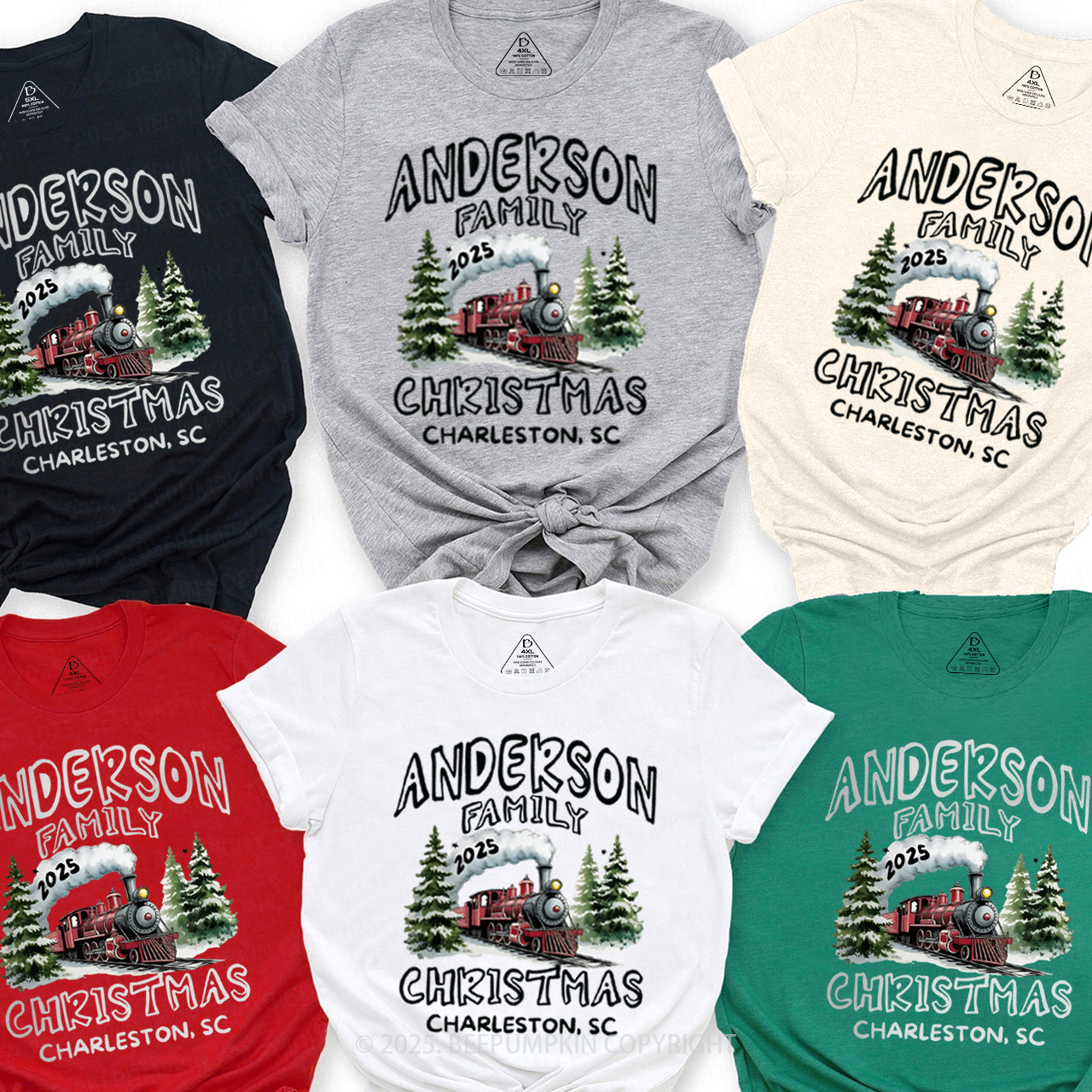 Personalized The 2025 Christmas Journey Family Matching T-Shirts Beepumpkin