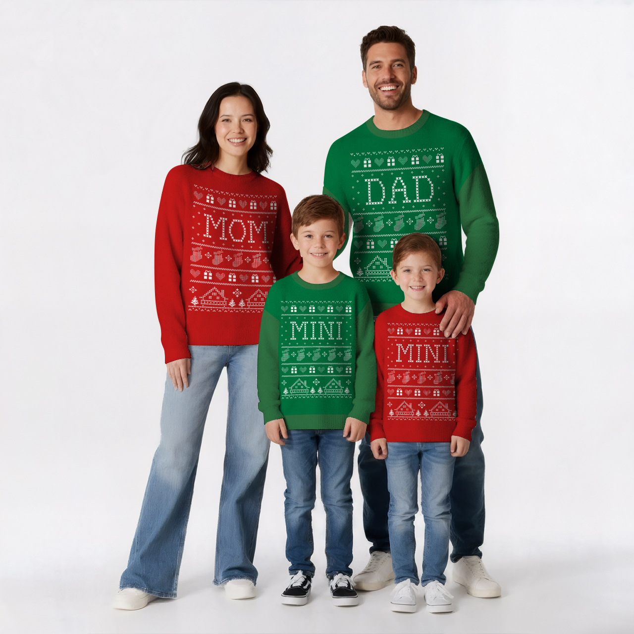 The Whole Family Is Together Family Matching Knit Sweatshirt