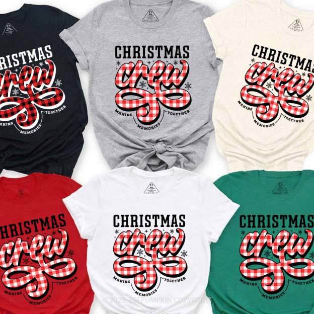 Christmas Crew Family Matching T-Shirts Beepumpkin