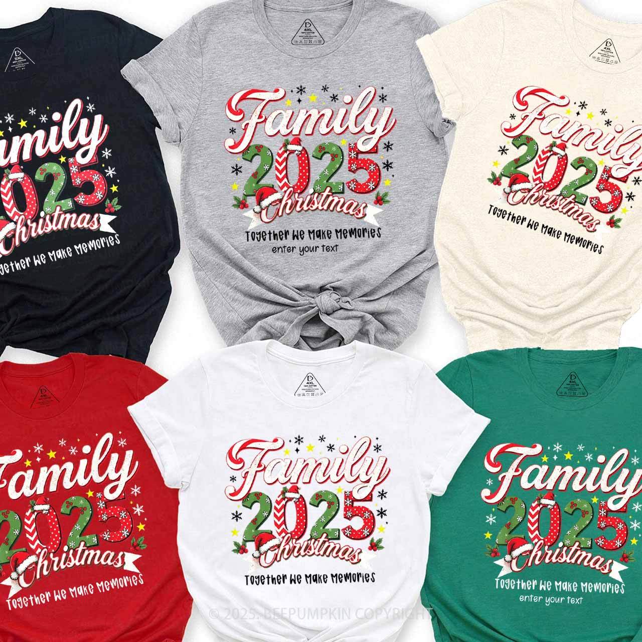 Personalized 2025 Christmas Cheer Family Matching T-Shirts Beepumpkin
