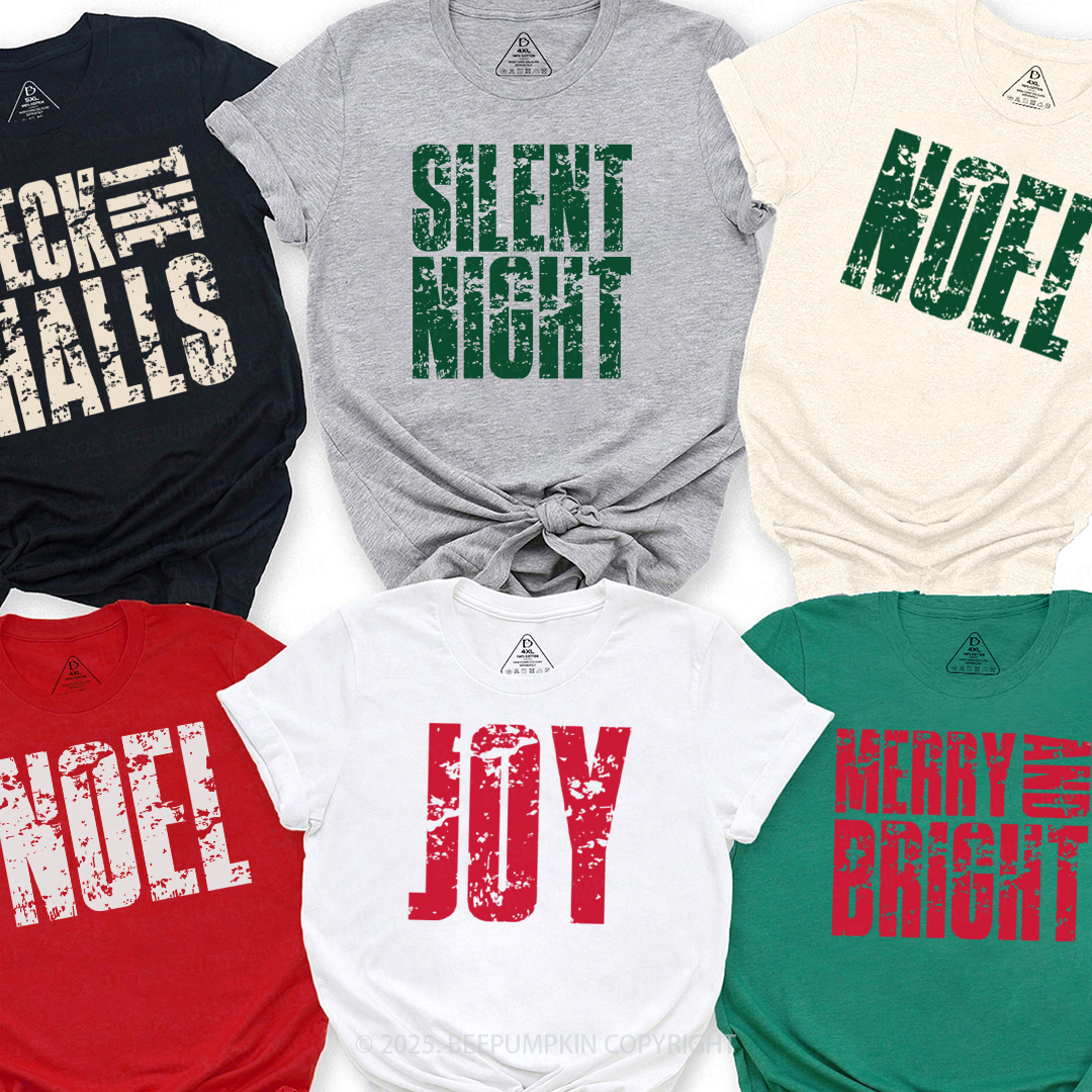 Personalized Merry & Bright Family Matching T-Shirts Beepumpkin