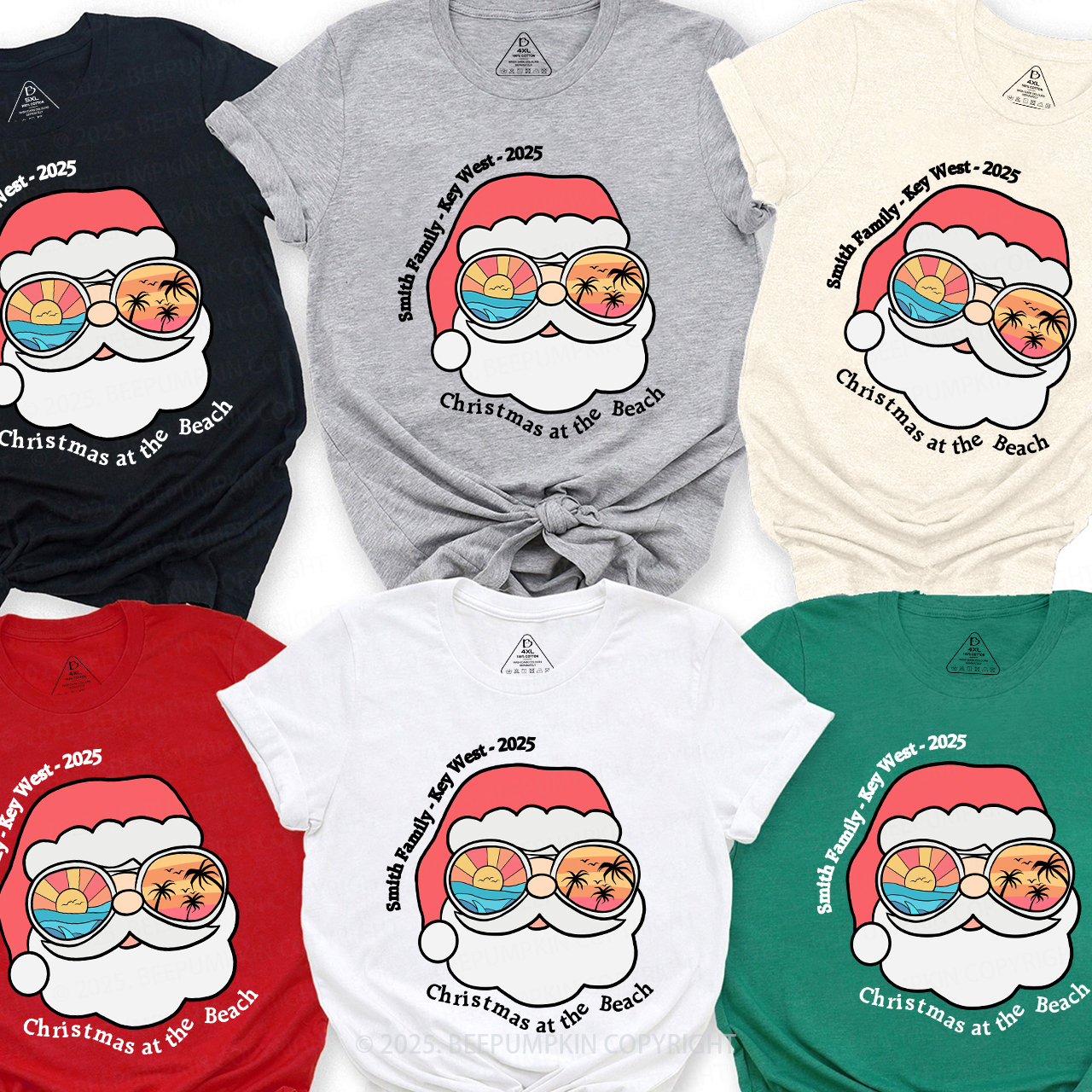 Personalized Christmas Vacation Family Trip Family Matching T-Shirts