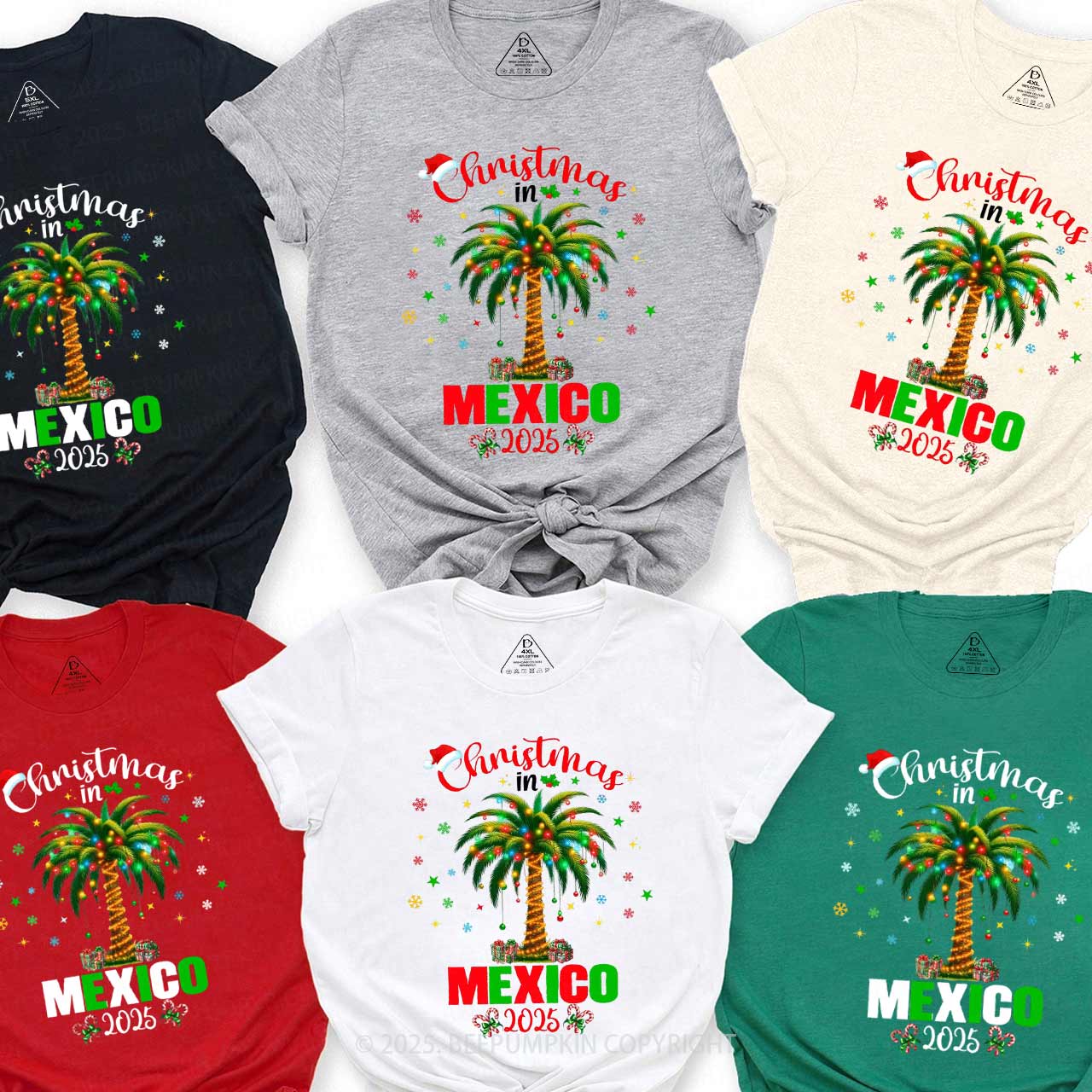 Personalized Christmas Trip 2025 Family Matching T-Shirts Beepumpkin