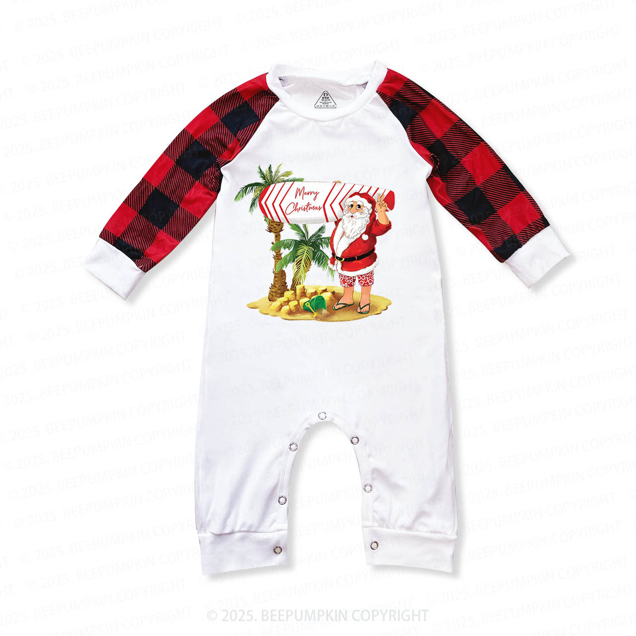 Personalized Tropical Beach Christmas Family Matching Pajamas