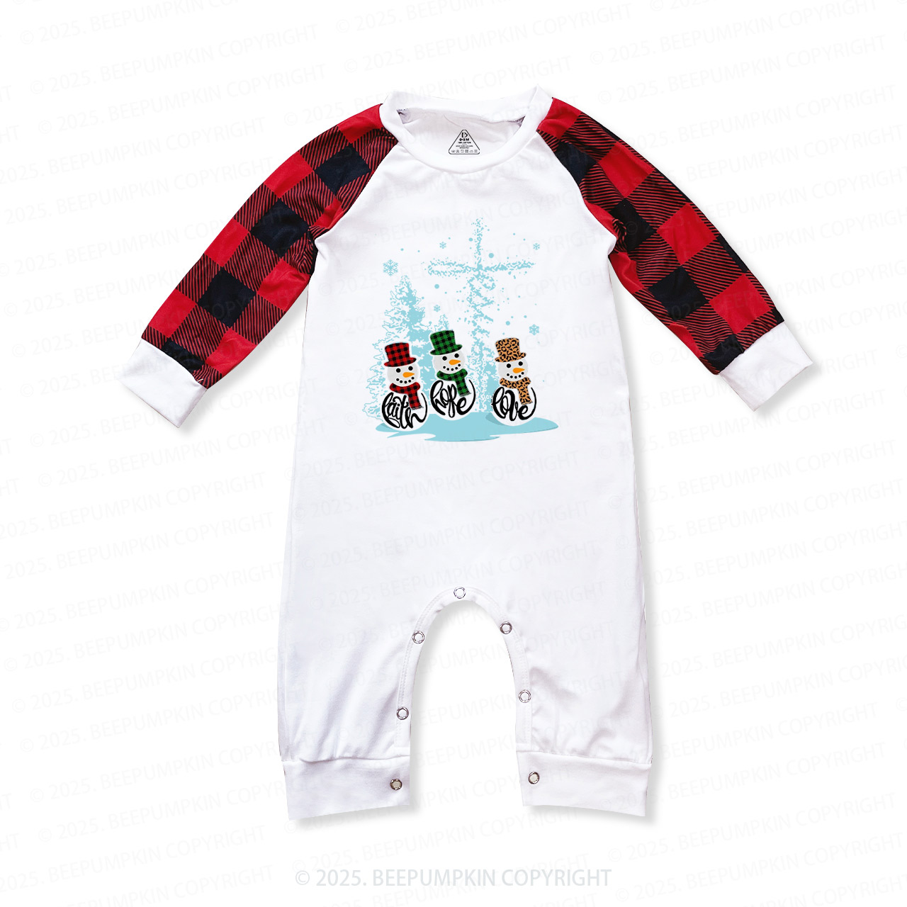 Faith Hope Love Snowmen Christmas Family Matching Pajamas