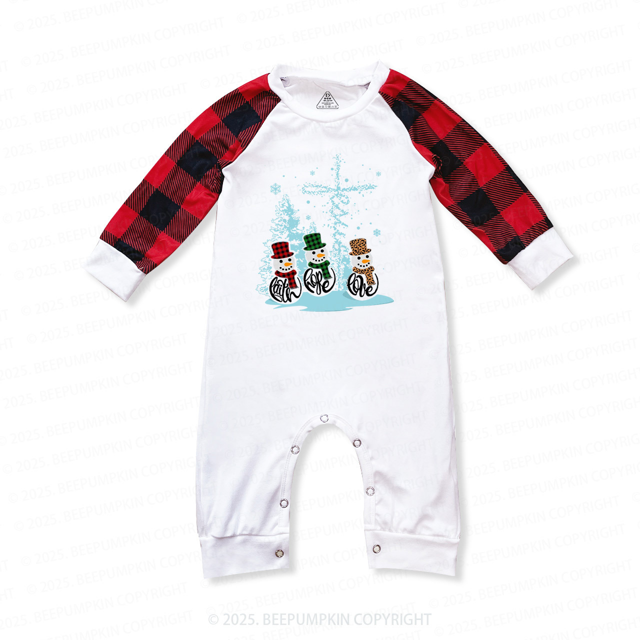 Faith Hope Love Snowmen Christmas Family Matching Pajamas