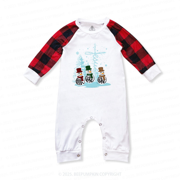 Faith Hope Love Snowmen Christmas Family Matching Pajamas