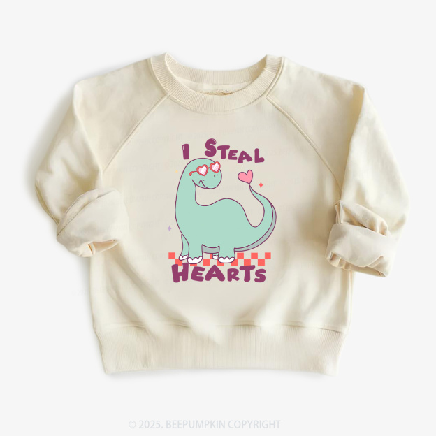 Love I Steal Hearts Kids Sweatshirt