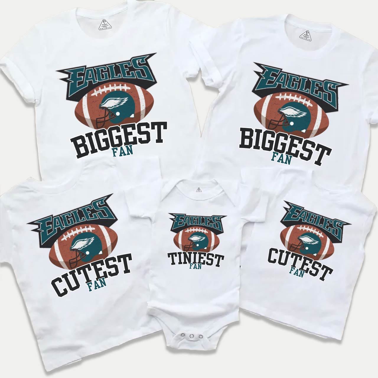 Personalized Football Biggest Fan Family Matching Tees Beepumpkin