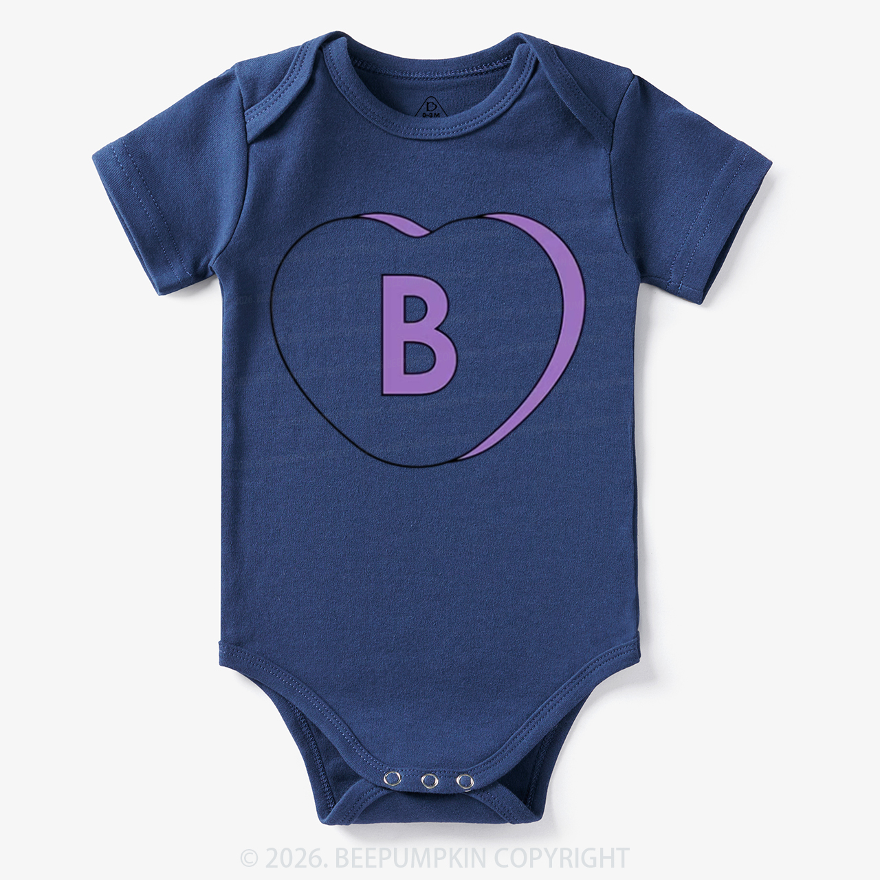Personalized Candy Heart Initial Valentine's Day Bodysuit