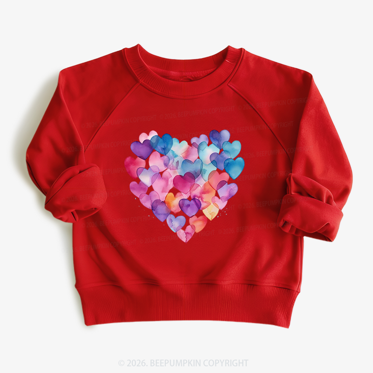 Layered Hearts Valentine's Day Kid's Sweatshirt
