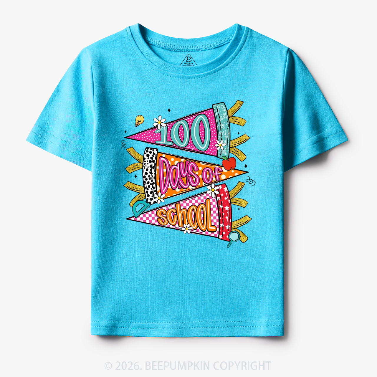 100 Days of School Coquette Bow Pencil Toddler&Kid's Tees