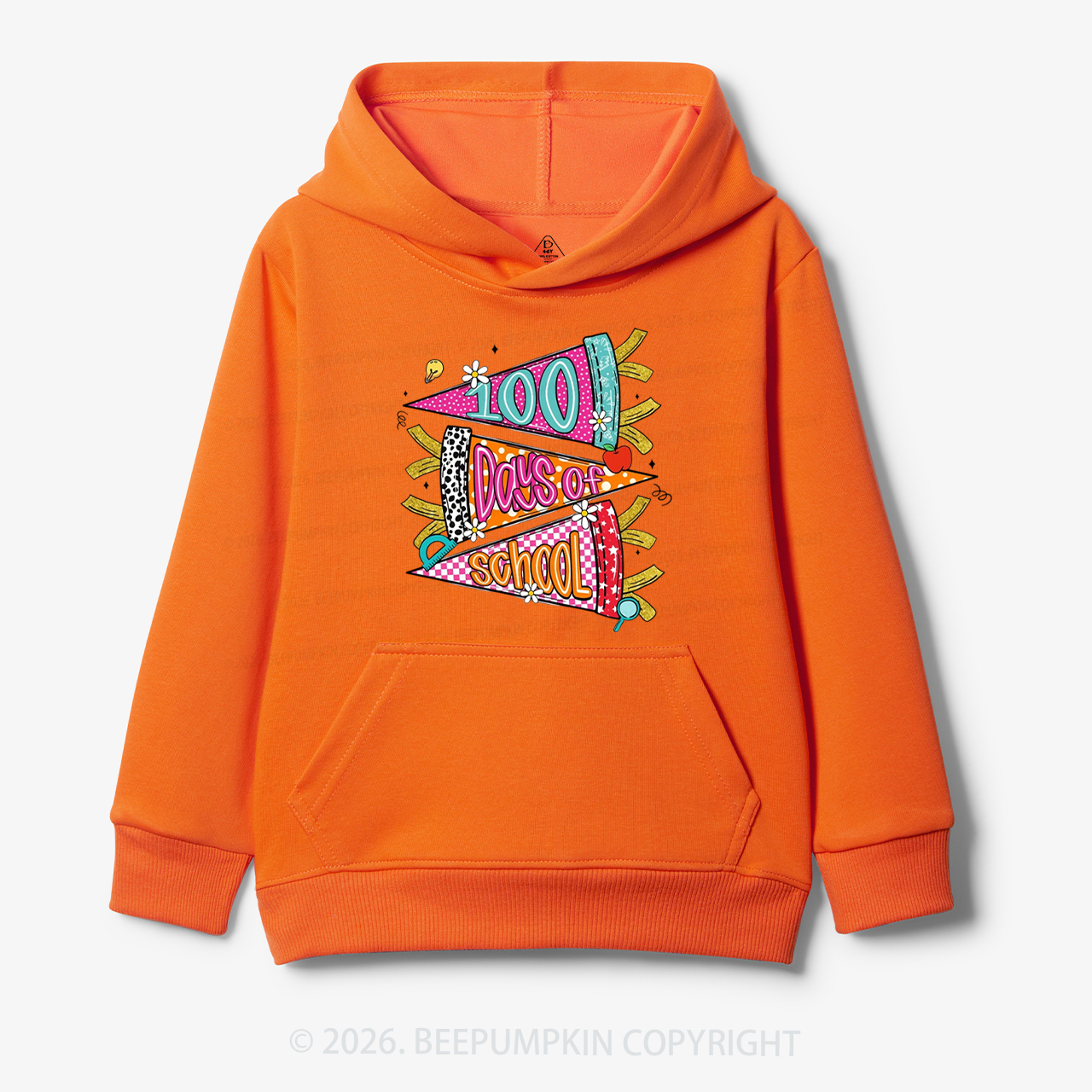 100 Days of School Coquette Bow Pencil Toddler&Kid's Hoodies
