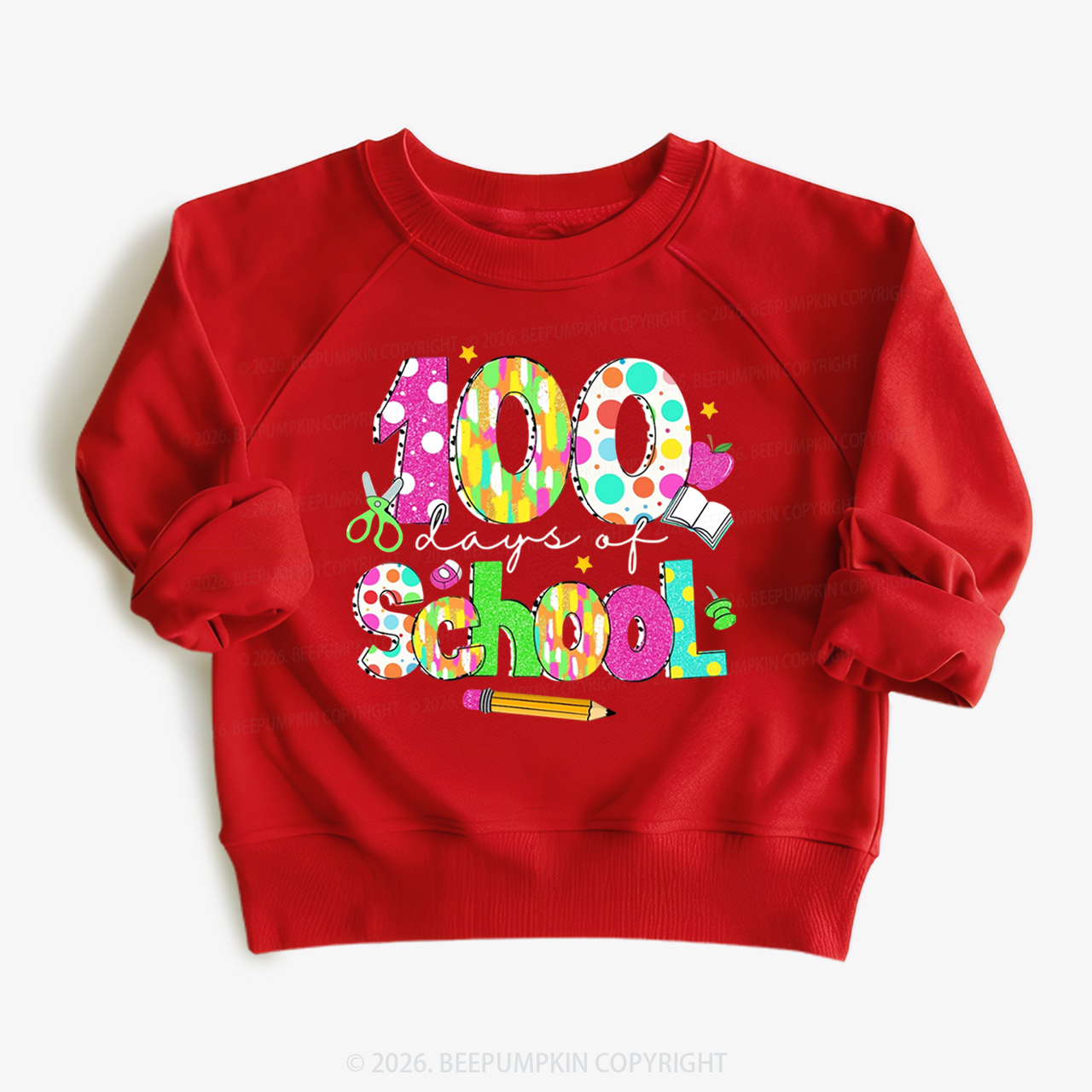Colorful 100 Days of School Toddler&Kid's Sweatshirt