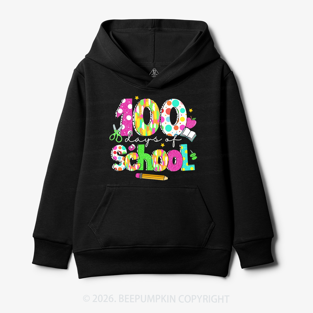 Colorful 100 Days of School Toddler&Kid's Hoodies