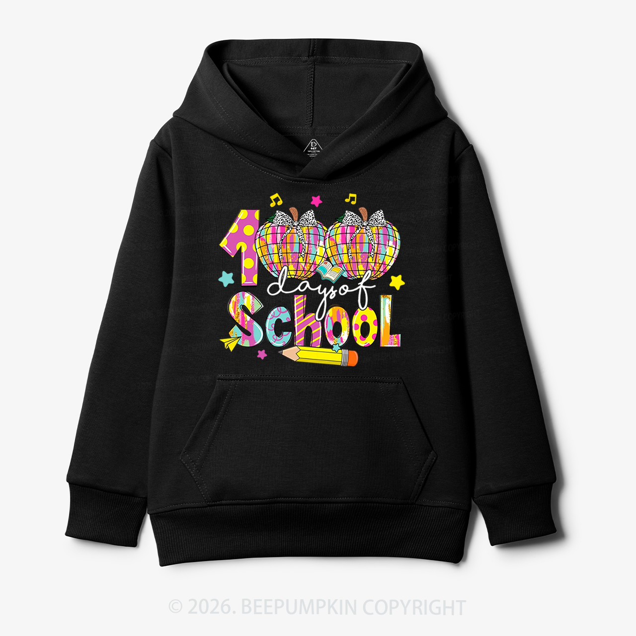 Bow & Plaid 100 Days of School Toddler&Kid's Hoodies