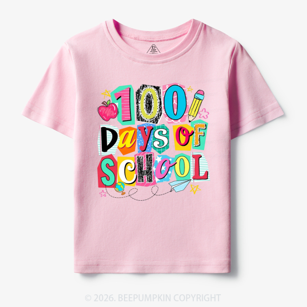 Color Pop 100 Days of School Toddler&Kid's Tees