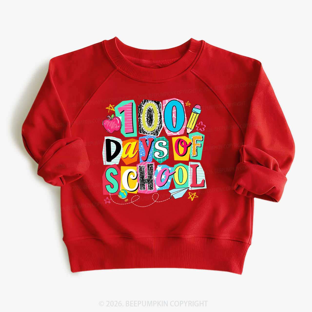 Color Pop 100 Days of School Toddler&Kid's Sweatshirt