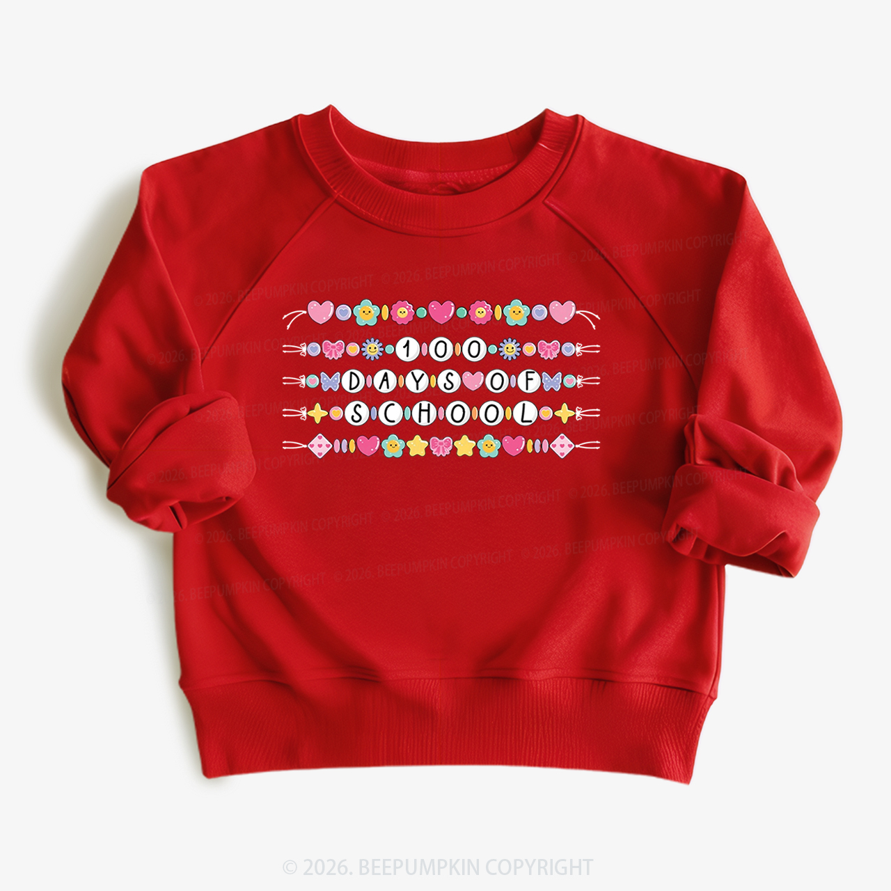 100 Days of School Beaded Bracelet Toddler&Kid's Sweatshirt