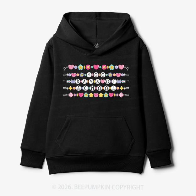 100 Days of School Beaded Bracelet Toddler&Kid's Hoodies