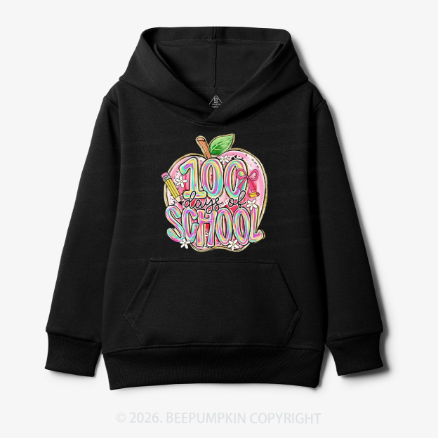 Pink Apple 100 Days of School Toddler&Kid's Hoodies